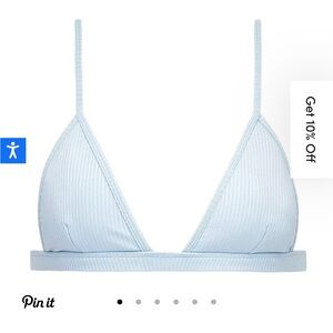 Montce Peri Rib Hunter Triangle Bikini Top sz Medium